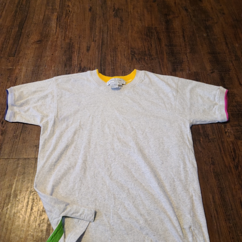 Vintage multi color crew neck men medium tee